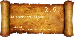 Kutschera Ilona névjegykártya